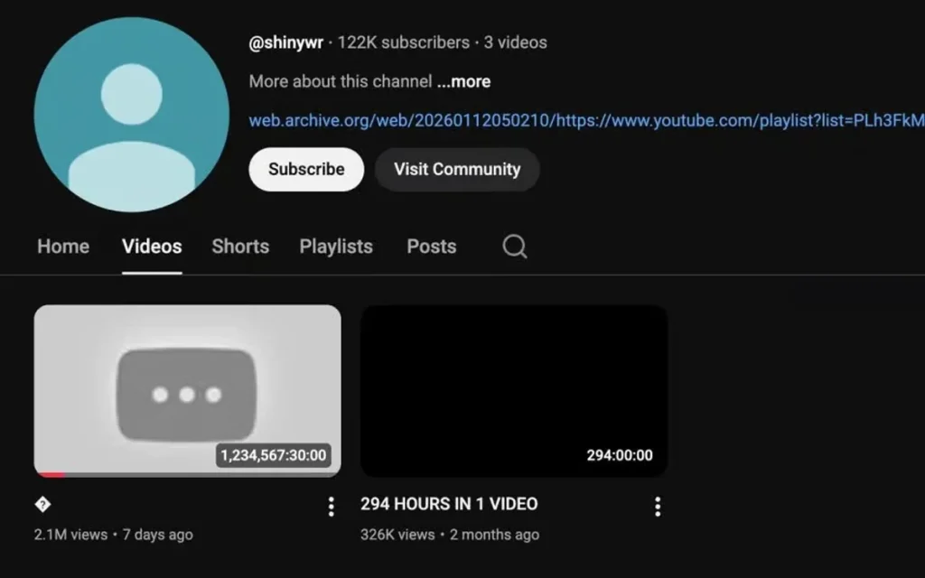 The longest YouTube upload ever has just been dropped by a mystery user, with a 140-year-long video, but there is something fishy about it