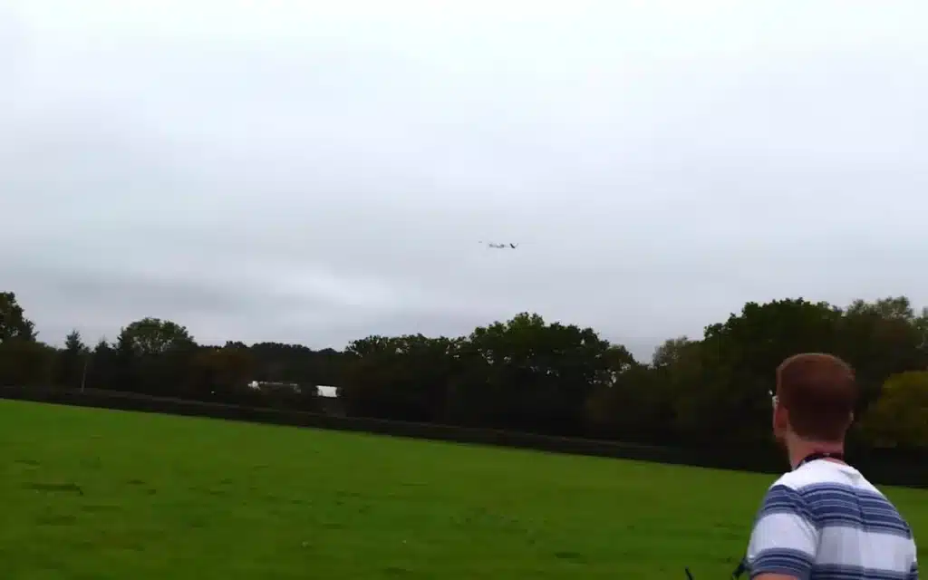 Air-powered toy plane with real engine sound
