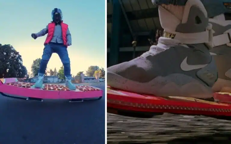 YouTuber builds 'Back to the Future' style hoverboard that floats on absolutely everything