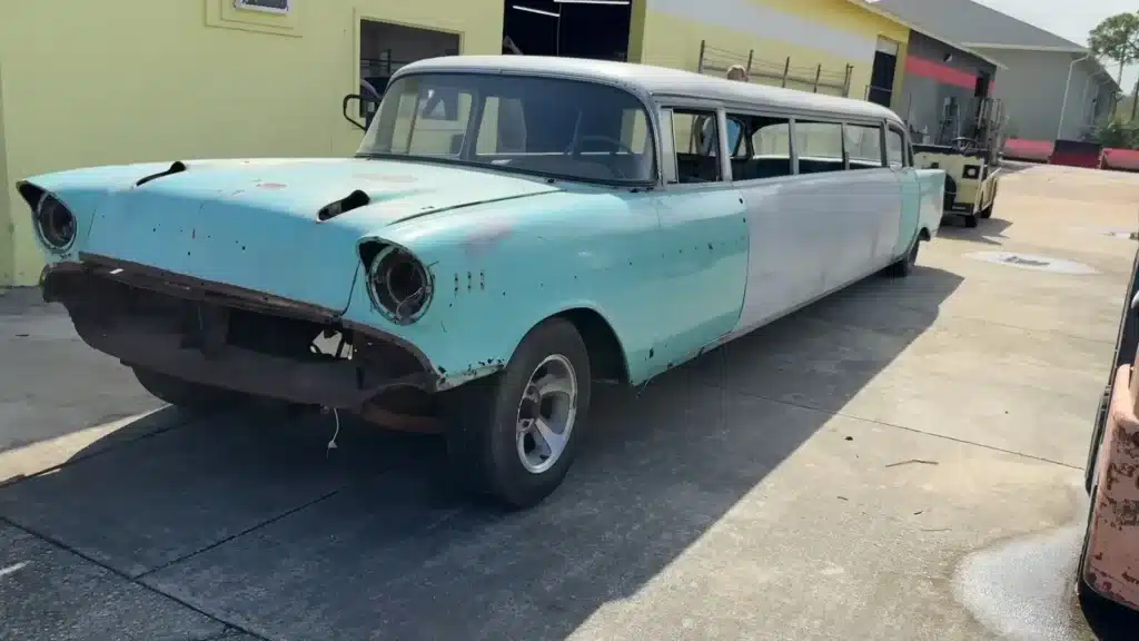 YouTuber buys rare 1957 Chevy limousine on FB Marketplace