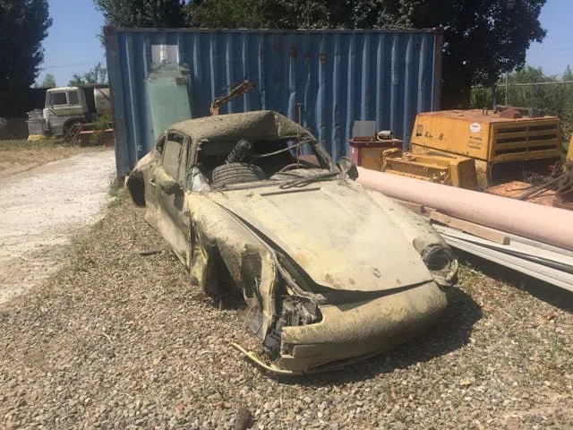 You'd never be able to tell by looking at it now but this yellow Porsche 911 993 actually spent years at the bottom of a river