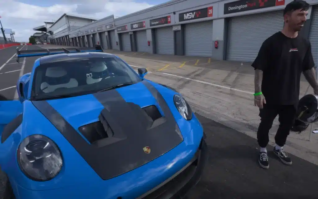 A rebuilt Porsche GT3RS, belonging to YouTuber Mat Armstrong
