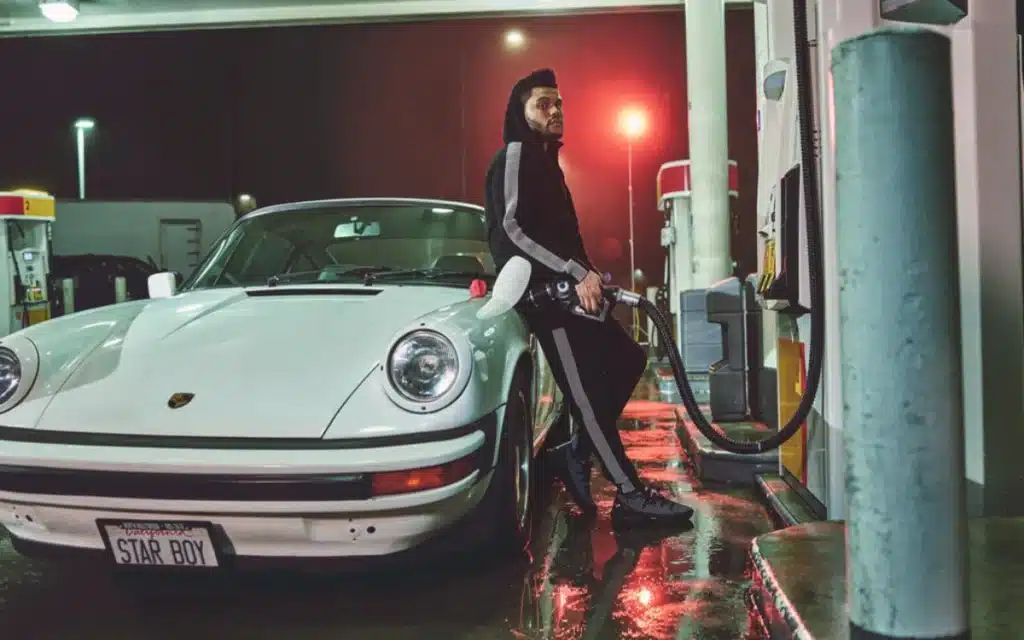 A Porsche 911 Carrera, belonging to The Weeknd, aka Abel Tesfaye