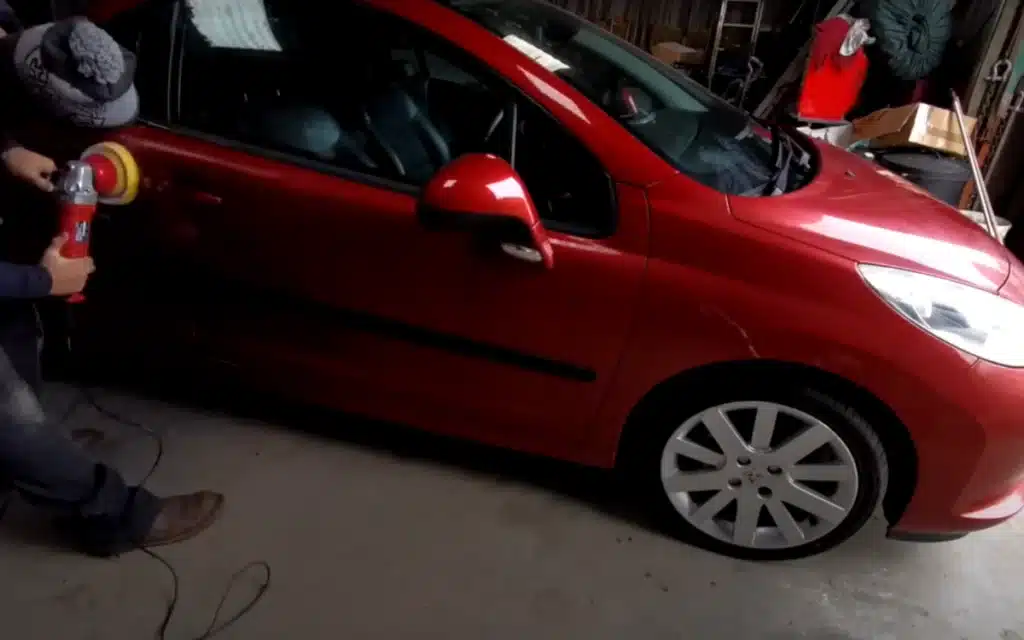 A 2007 Peugeot 207 CC being fixed up