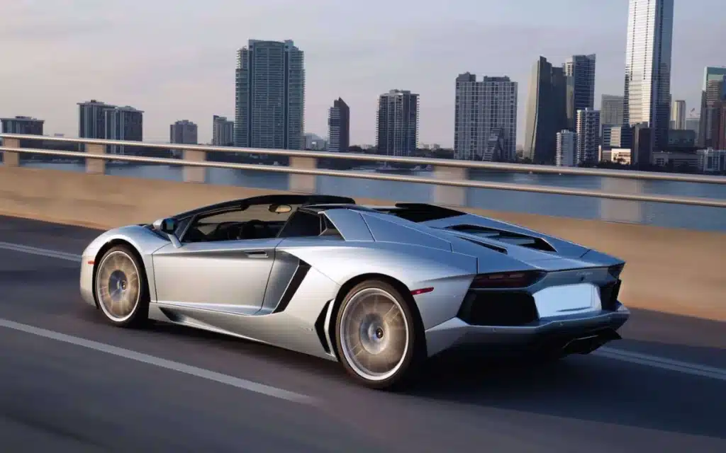 A Lamborghini Aventador Roadster, part of NBA star Kevin Durant's collection