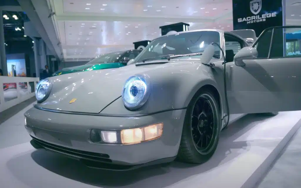 A Porsche 911 restomod, designed by Sacrilege Motors, and unveiled at the 2025 New York Auto Show