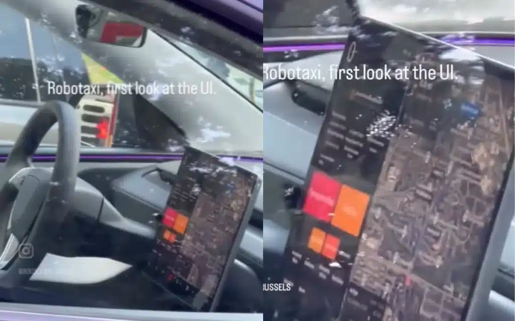 New footage shows the interior and UI of the Tesla Robotaxi, also known as the Cybercab