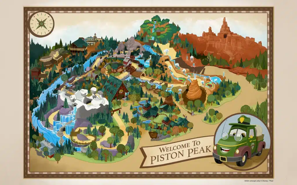 The Disney Piston Peak National Park, a Cars-themed attraction, will be replacing Tom Sawyer Island and the Riverboat attractions