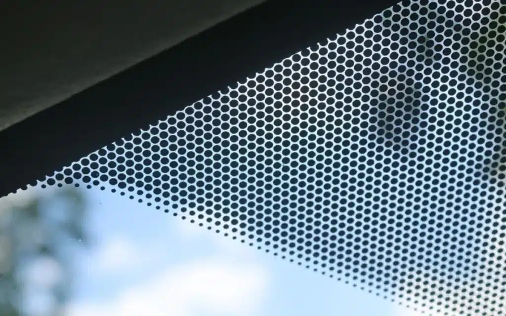 Black dots on the windscreen, also known as frits, have many different functions.