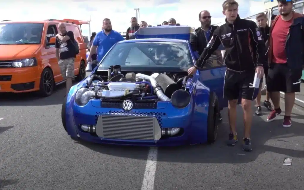 A modified Volkswagen Lupo with more horsepower than a Bugatti Chiron Super Sport 300+