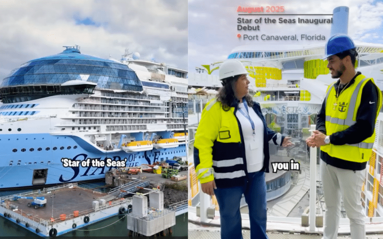 The World's largest cruise ship, the Star of the Seas, is built by Royal Caribbean