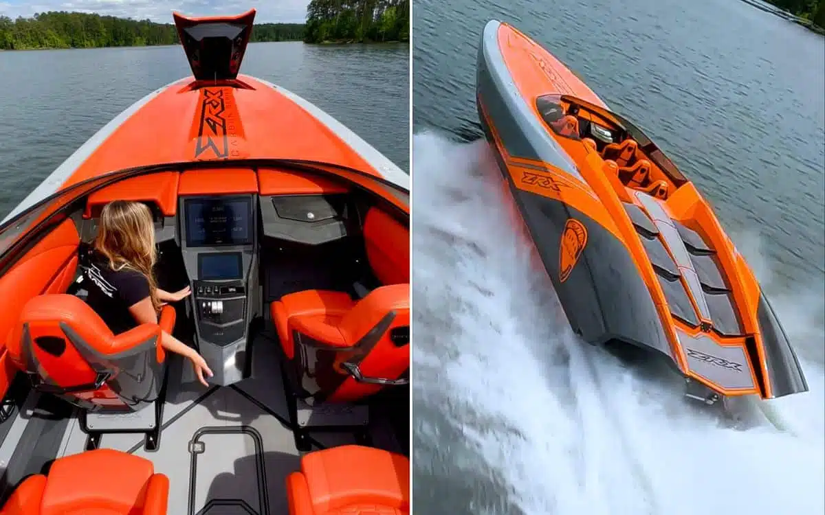 This ZRX boat has 2700hp and is made from 100% carbon fiber