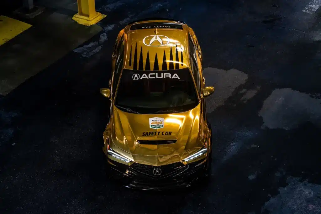 Acura Integra Type S Rolex 24 safety car visible from space