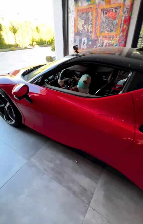 The son of Kenan Sofuoglu drives his Ferrari