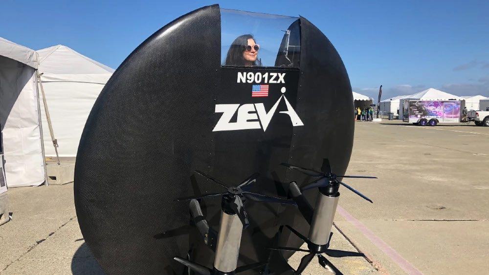 The Zeva Zero prototype showing how the occupant fits inside and sees out of it