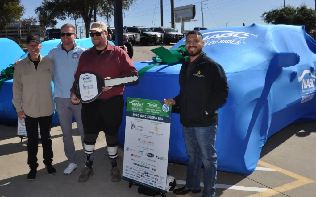 US Marine Corps veteran, and Texas native Ryan Zimmerer was gifted a modified GMC Sierra - allowing him to go hunting with his sons