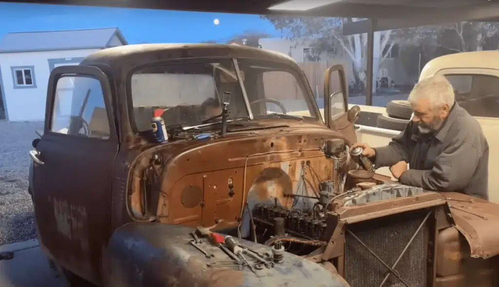 Father and son find 1948 Chevy used in Air Force abandoned in rural New Mexico and they have major plans for it