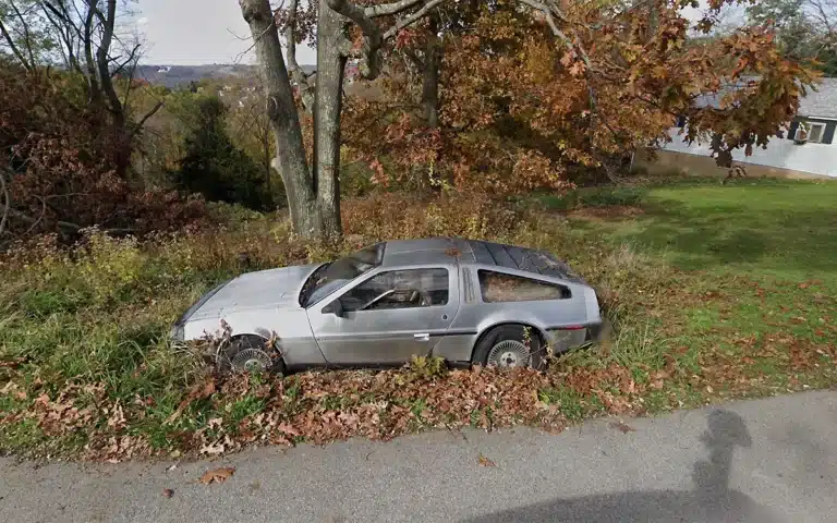 abandoned DeLorean DMC-12 in West Virginia