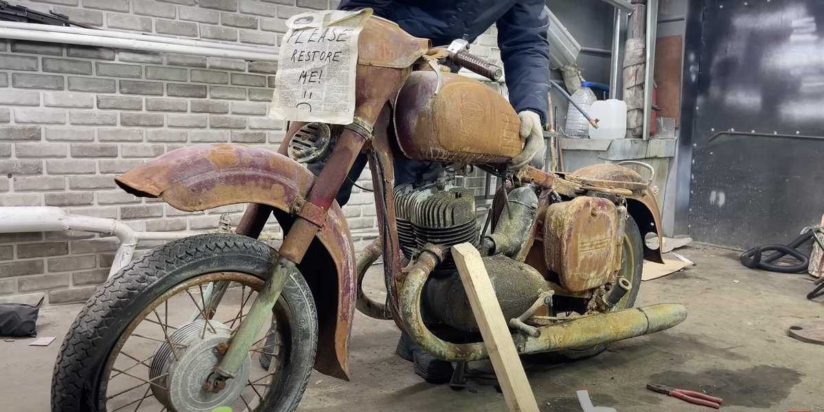Watch these guys restore a 55-year-old abandoned motorcycle
