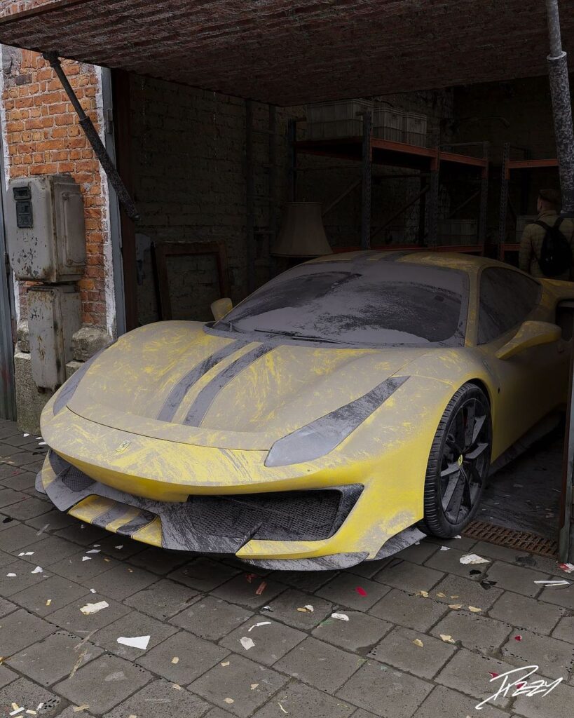 Abandoned Ferrari 488 Pista
