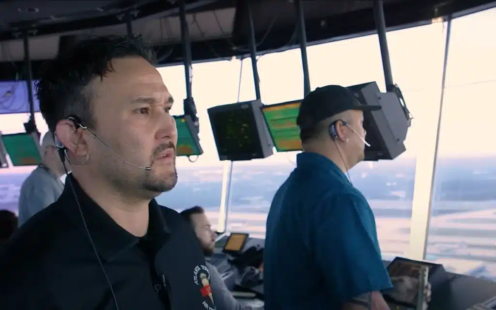 Air traffic controllers in the world's busiest airport