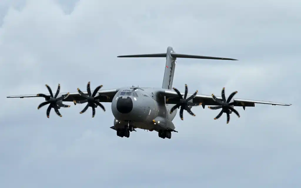 Airbus A400M aviation aerial footage