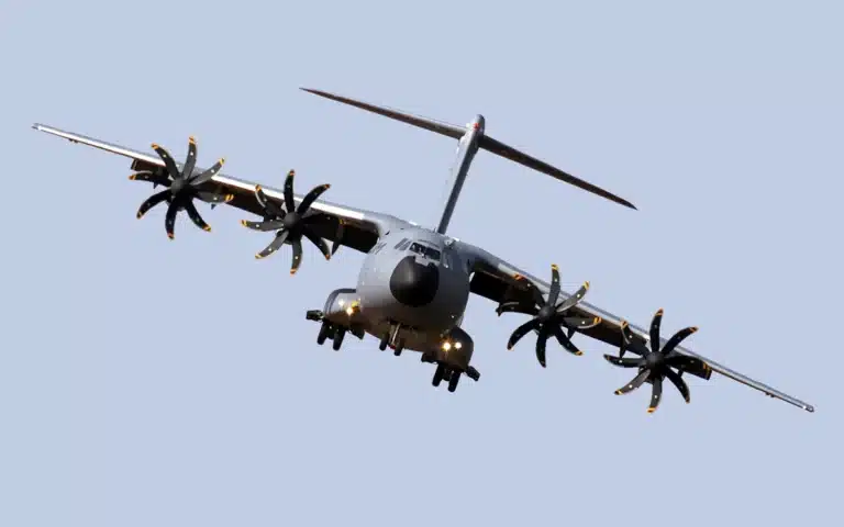 Airbus A400M aviation aerial footage