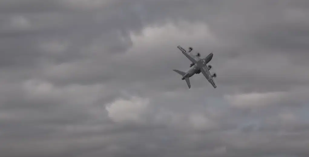 Airbus A400M stuns crowd as it takes off at 'angle that shouldn't be possible'