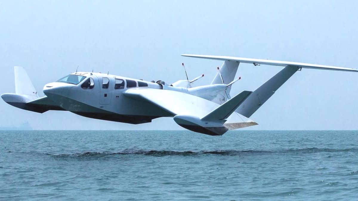 The incredible boat that can FLY above the water at nearly 200km/h