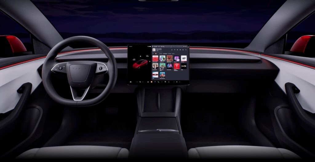 all new Model 3, interior