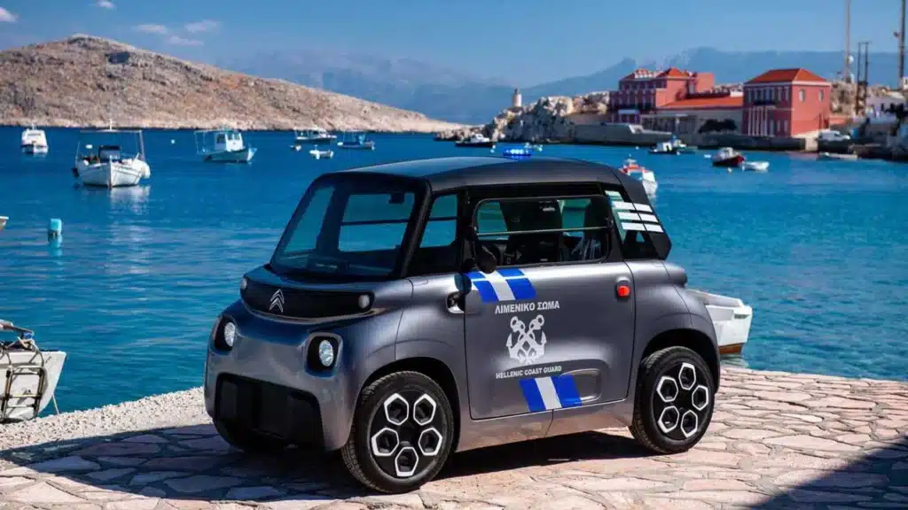 greek island police cars Citroën ami