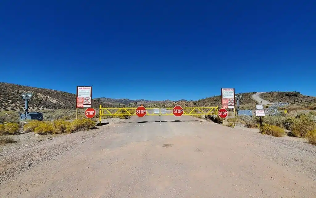 The main gate at Area 51