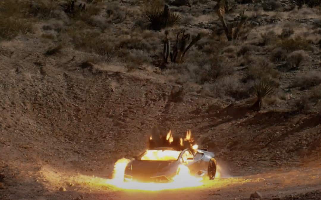 Artist blows up $250K Lamborghini to protest cryptocurrency culture