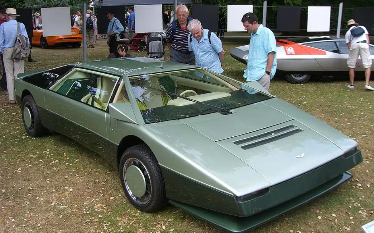 Old Aston Martin concept car looks like a cross between a DeLorean and a Cybertruck