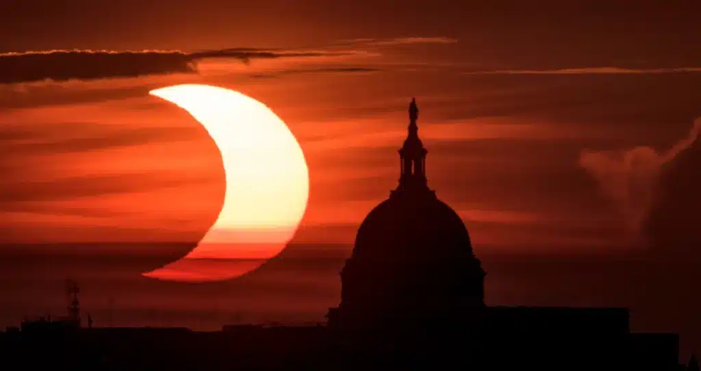Astronaut reveals what a solar eclipse looks like from space as 2024's looms