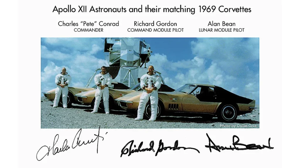 Apollo 12 astronauts ordered matching black-and-gold Corvettes inspired by their lunar module, but only one of the three cars is known to survive today