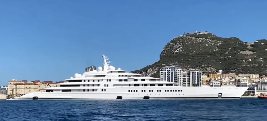 World’s largest private yacht Azzam has been spotted sitting in a surprisingly unglamorous location after years of inactivity following its owner’s death