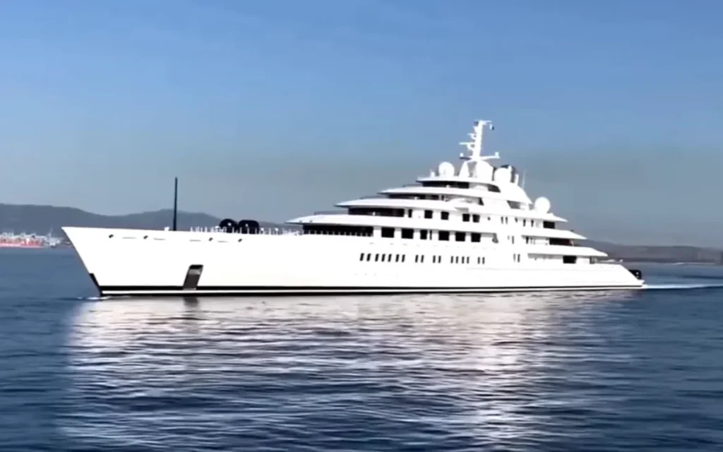World’s largest private yacht Azzam has been spotted sitting in a surprisingly unglamorous location after years of inactivity following its owner’s death