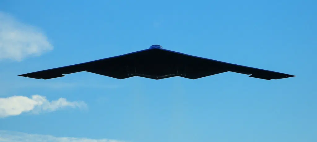 Rare aerial footage of world’s only long-range Stealth Bomber flying as majestic as a bird