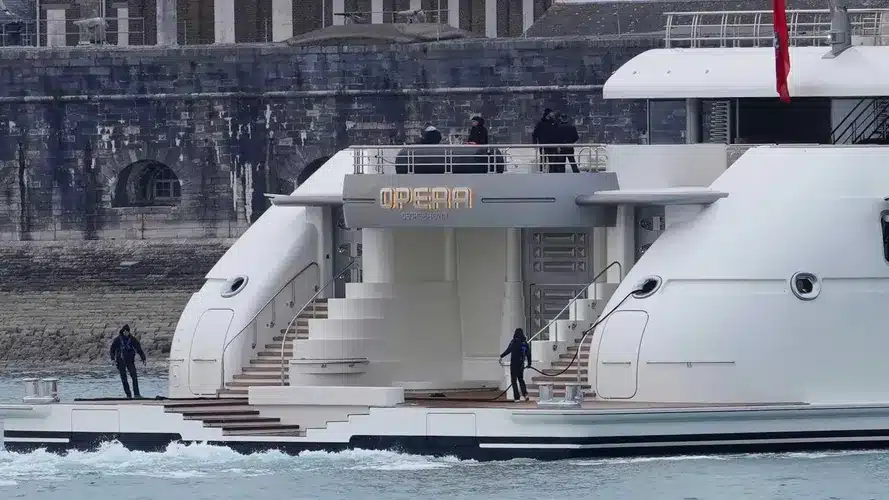 Prince William and Kate Middleton are vacationing on the world's most secretive megayacht 'Opera'