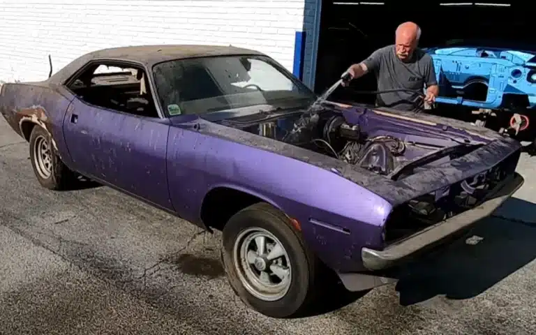 After 50 years hidden in Chicago, a 1970 Plymouth Barracuda 340 has finally been rolled out, washed, and set for restoration