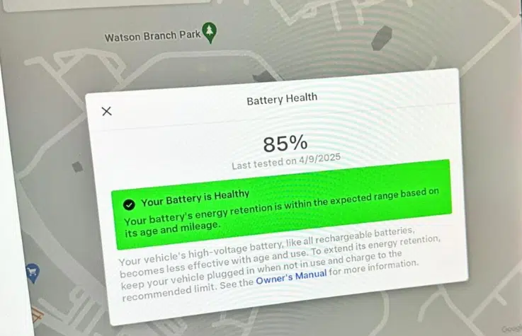 Tesla Model 3 owner ran a battery test on his five-year-old, 100k mile car and got unexpected results