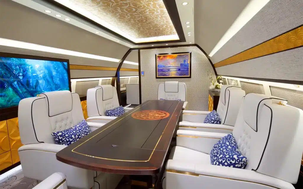 Boeing BBJ 737 private jet interior