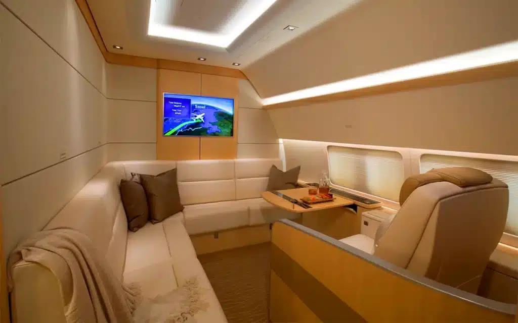 Boeing BBJ 737 private jet interior