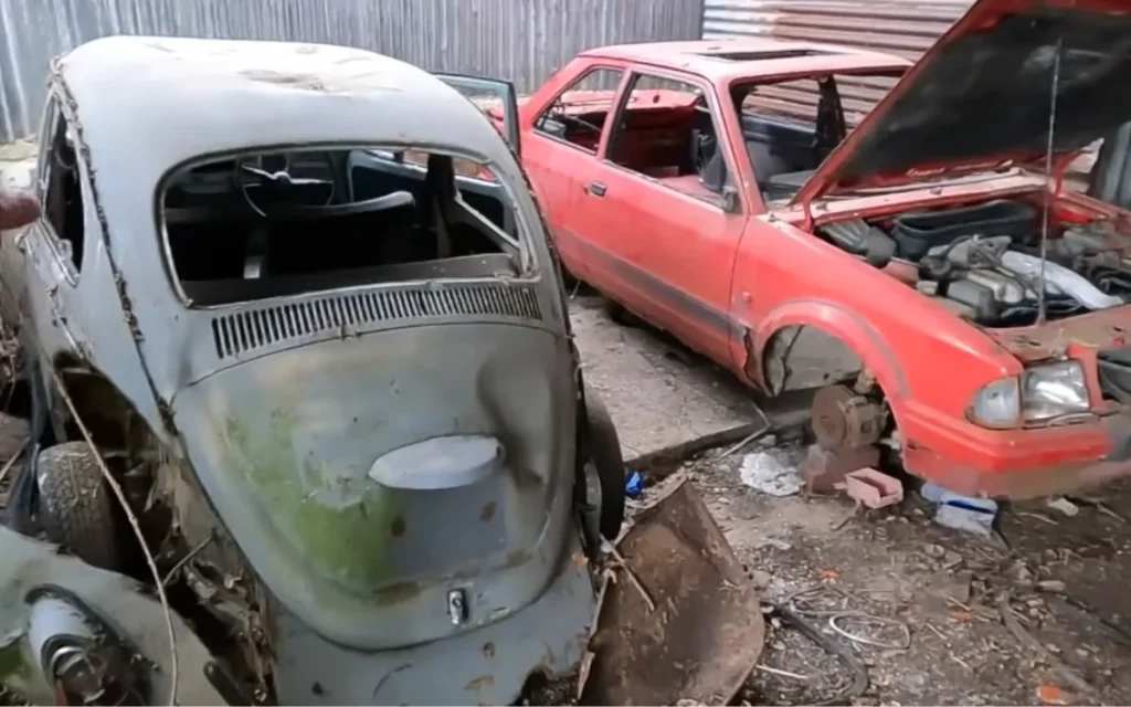 An urban explorer out in the UK discovered four abandoned Volkswagen Beetles, one of which was a super-rare find
