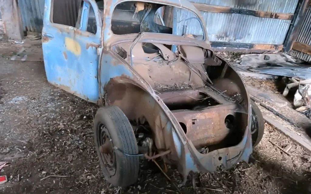 An urban explorer out in the UK discovered four abandoned Volkswagen Beetles, one of which was a super-rare find