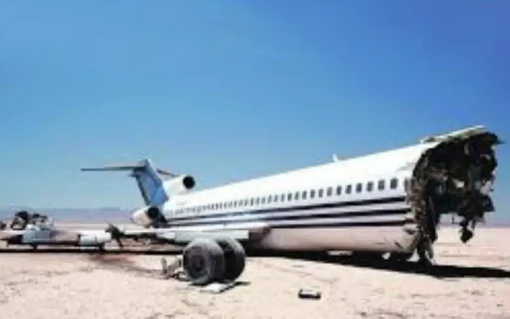 Scientists once deliberately crashed a Boeing 727 in the desert near Mexicali, Mexico for a rare real–life crash simulation