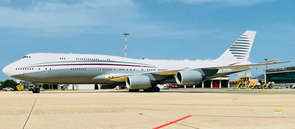 Qatar’s $300,000,000 Boeing 747 gift to US so huge it was used for key airport test in Italy