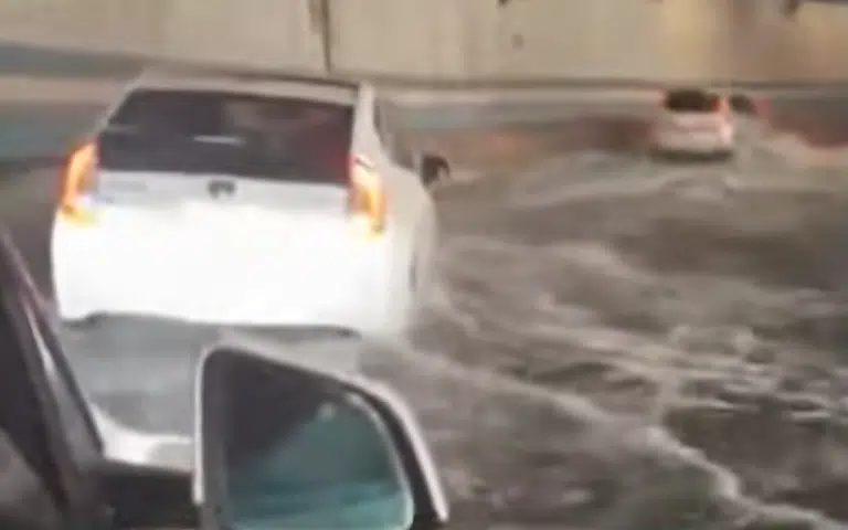 Drivers left to struggle through three feet of water as Boston tunnel floods in 'rare occurrence'