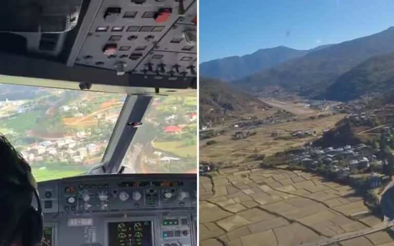 Brilliant pilot successfully lands Airbus at 'world's most dangerous airport' in spectacular footage